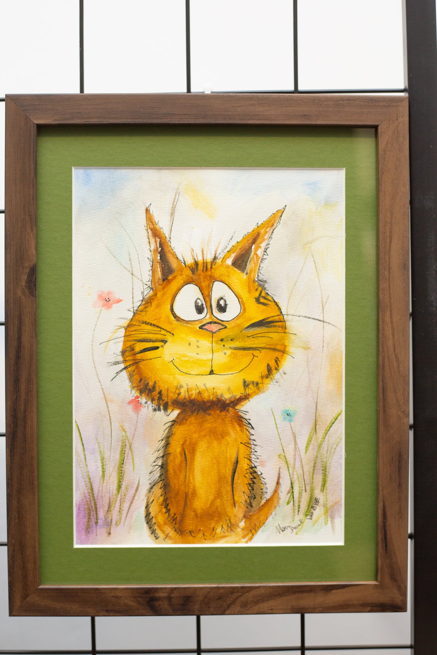 Happy Cat by Maryanne VanDyke - Trellis & Vine Maryann VanDyke Original Artwork