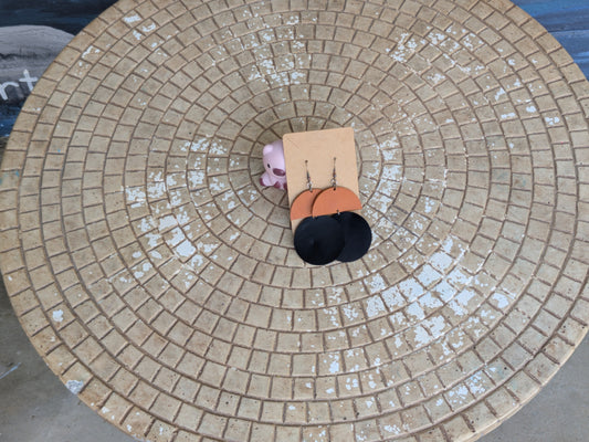 Leather Earrings by Rogueish Cow - Trellis & Vine Rogueish Cow Earrings