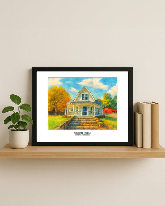 Victory House by Adam Sain - Trellis & Vine Adam Sain Art Print - Smyrna Collection