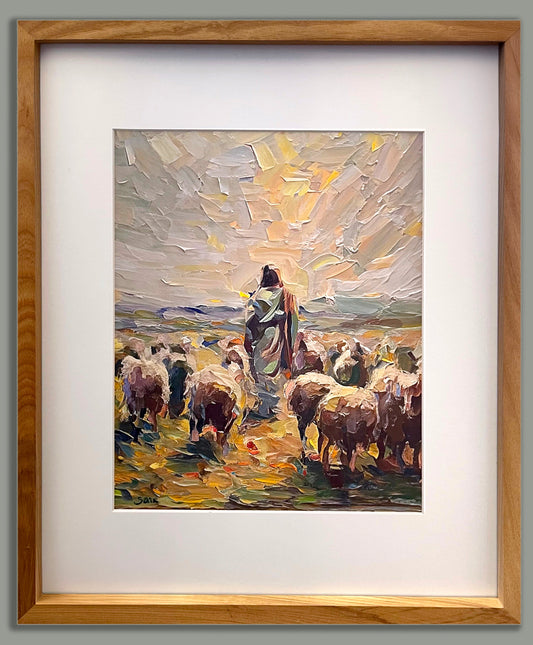 Walk with the Shepherd - Adam Sain - Trellis & Vine Adam Sain Art Print