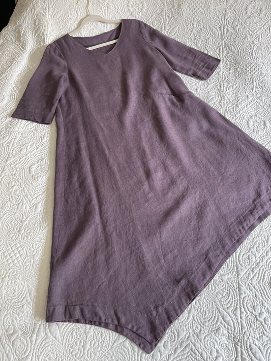 Asymmetrical Plum Dress - Small