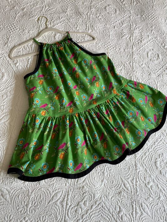 Green Bird Top Sleeveless - Small