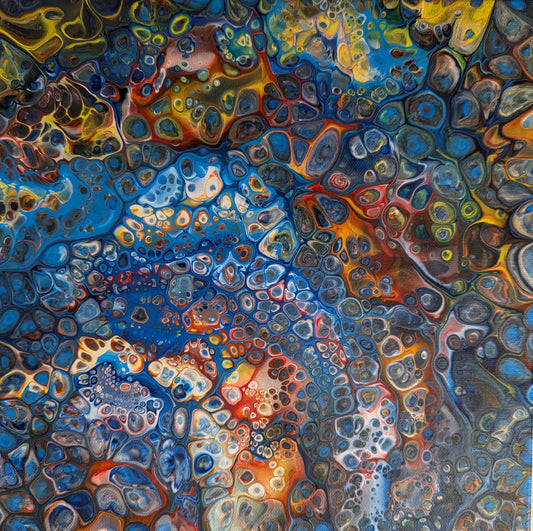 Abstract colorful pattern with swirling colors