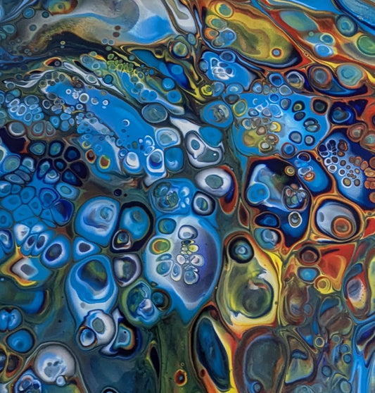 Abstract colorful pattern with swirling colors