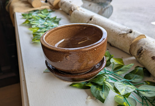 Ceramic Bowl and Saucer Set
