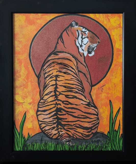 Abstract Tiger by Lavonous Byars - Trellis & Vine Lavonous Byars Art Piece