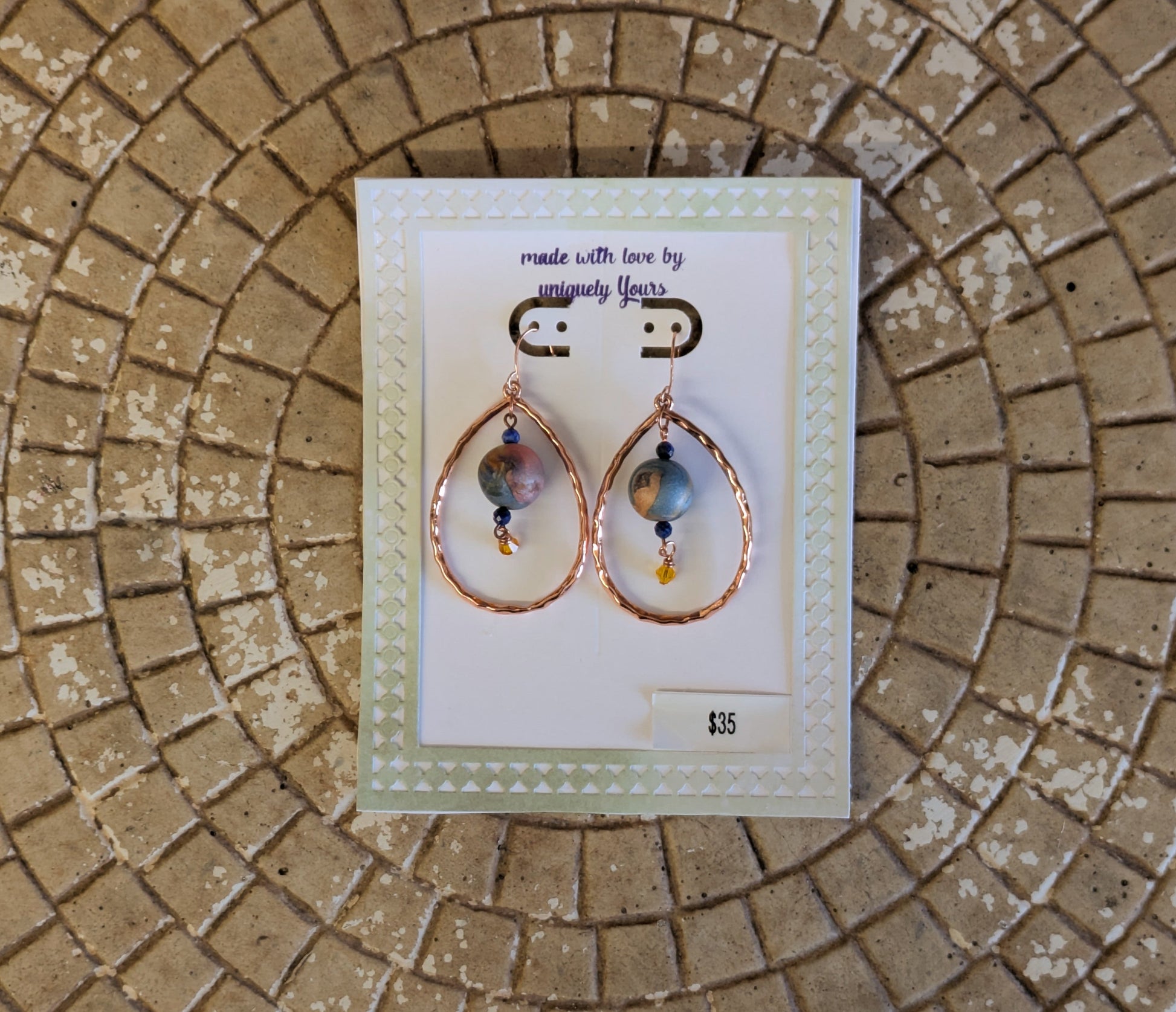 Bead and Hoop Earrings - Trellis & Vine Uniquely Yours Earrings