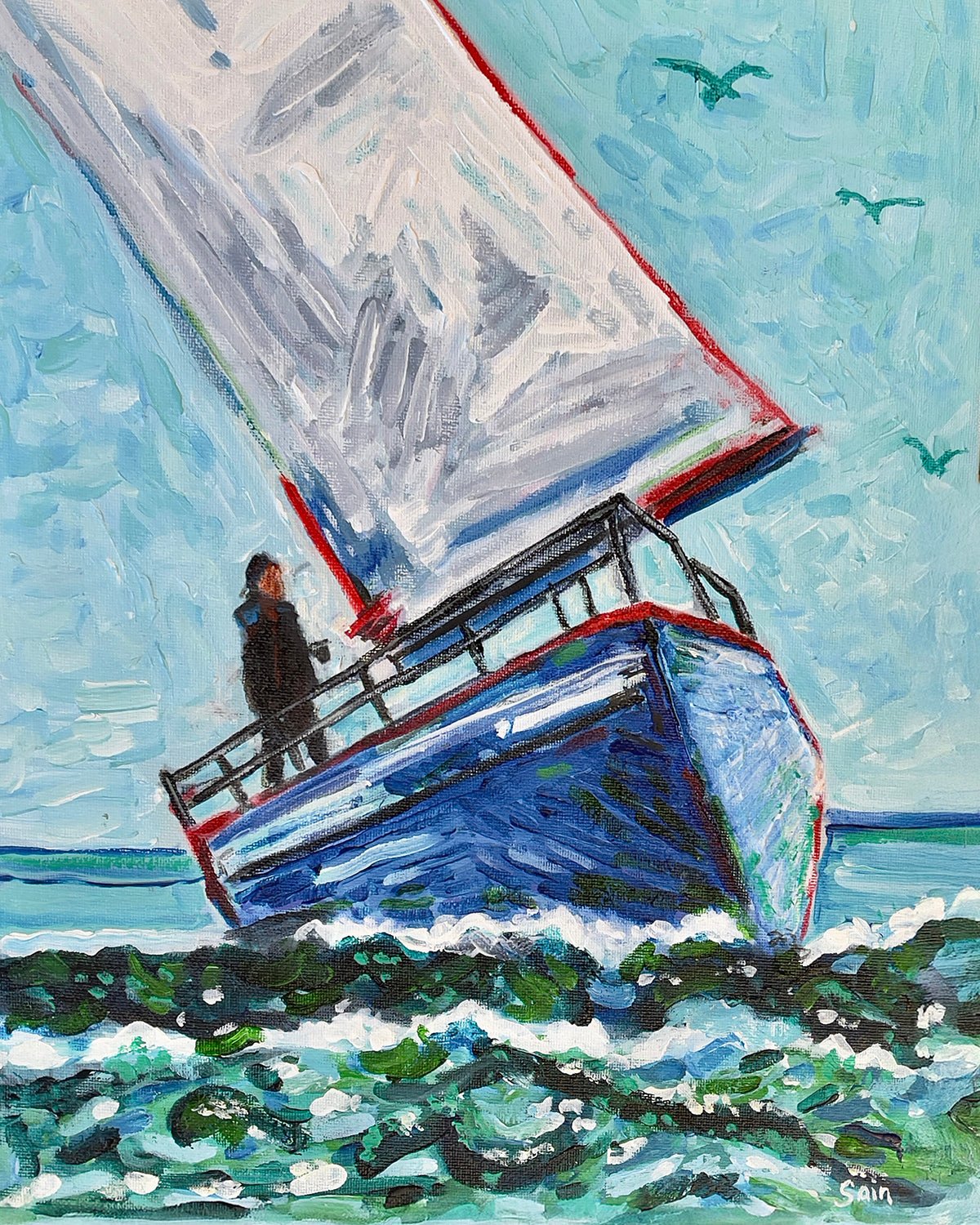 Calm at Sea - Adam Sain - Trellis & Vine Adam Sain Artwork