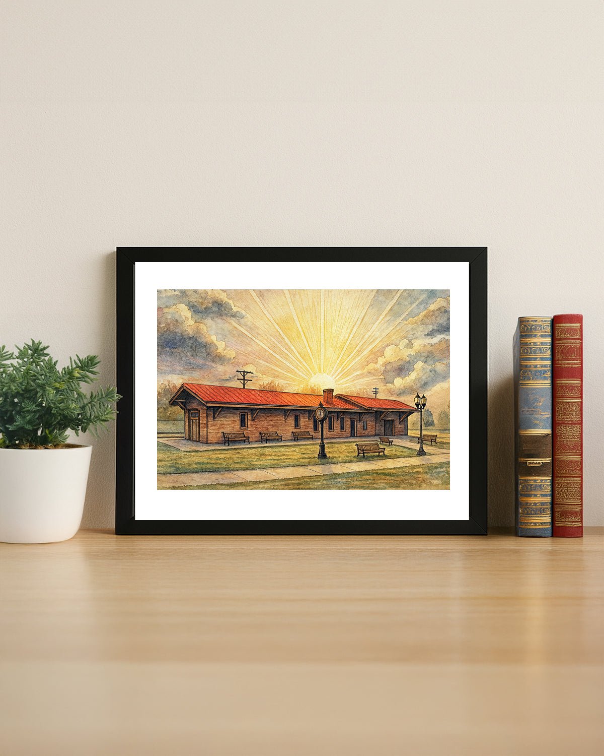 Depot Sunrise - Trellis & Vine Adam Sain Artwork