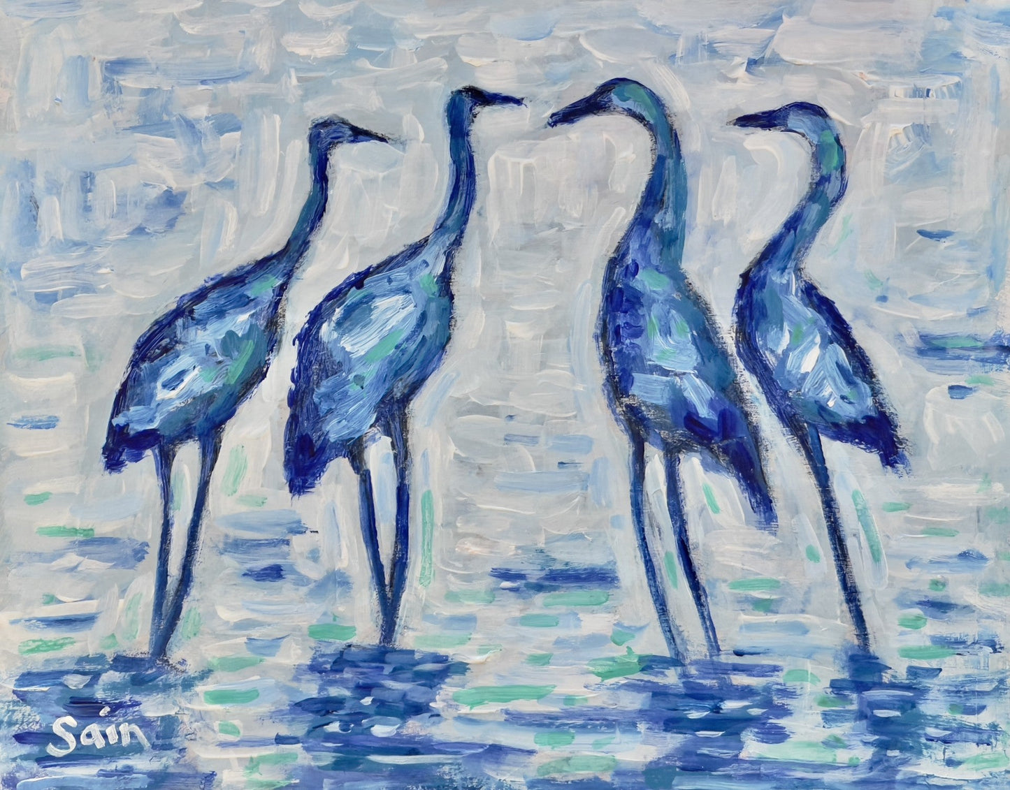 Gossiping Birds - Adam Sain - Trellis & Vine Adam Sain Artwork