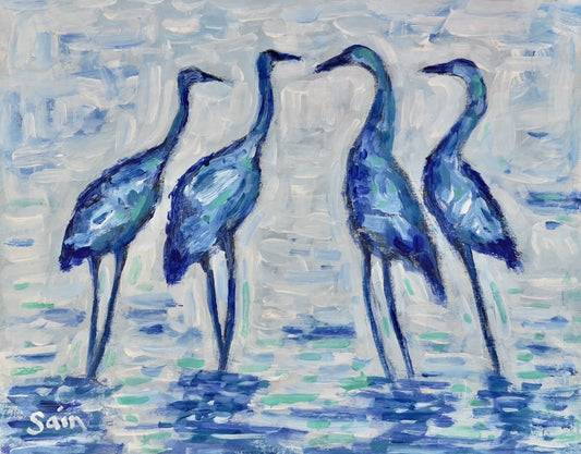 Gossiping Birds - Adam Sain - Trellis & Vine Adam Sain Artwork