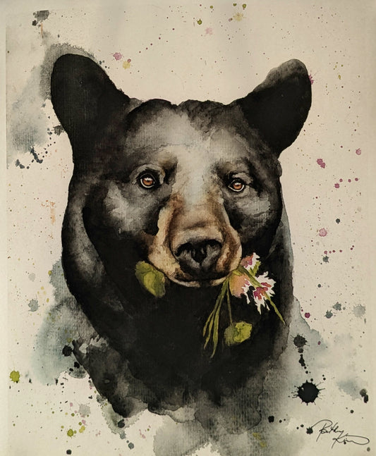 Hungry Black Bear 10x12 Prints by Beth Kiernan - Trellis & Vine Beth Kiernan Art Print
