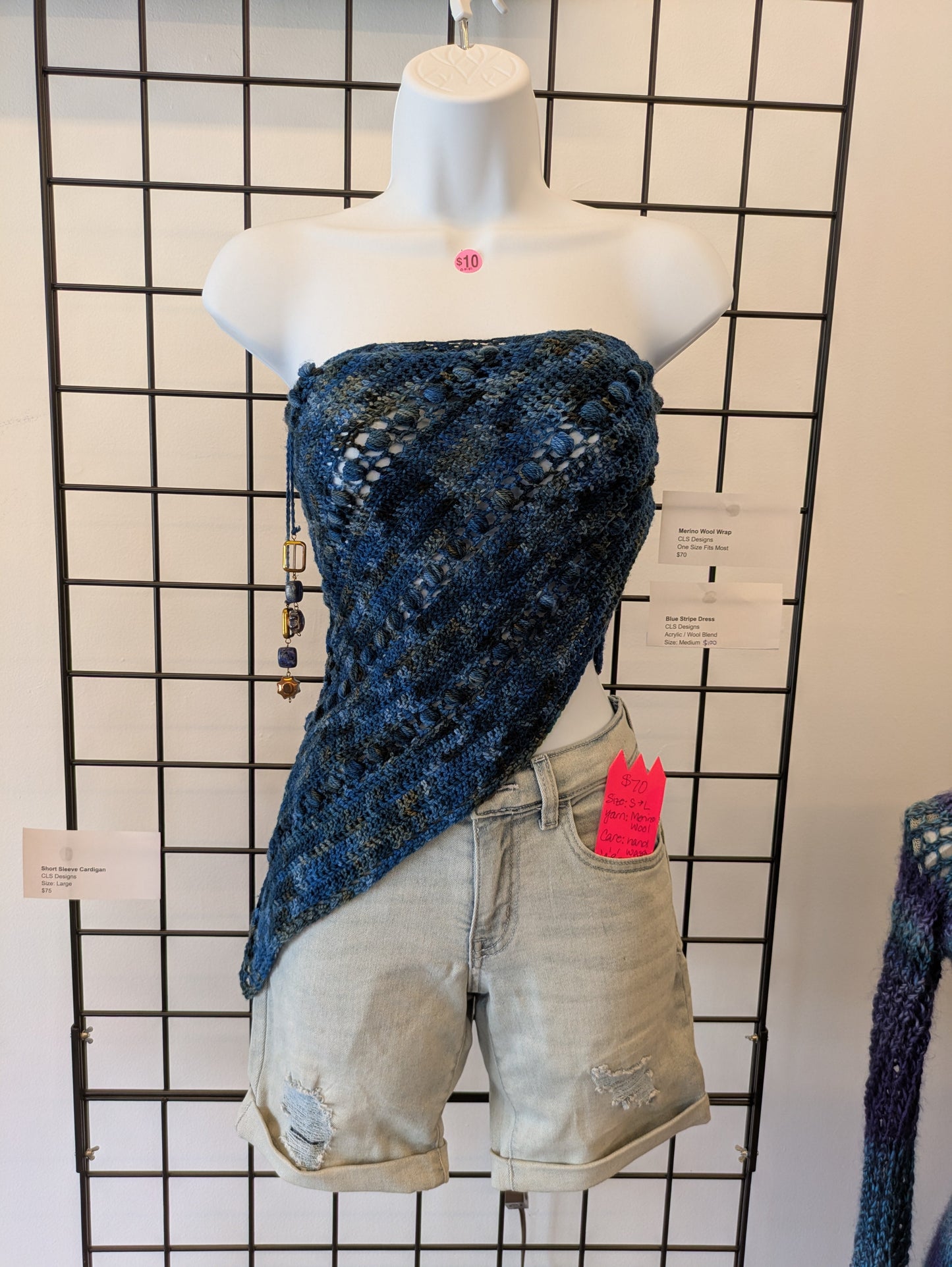 Merino Wool Wrap - Trellis & Vine CLS Knit & Crochet Crocheted/knitted Clothing