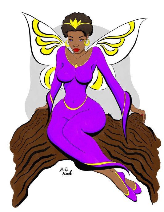 Queen's Repose by B.B. Rich - Trellis & Vine B.B. Rich Art Print - digital figure illustration