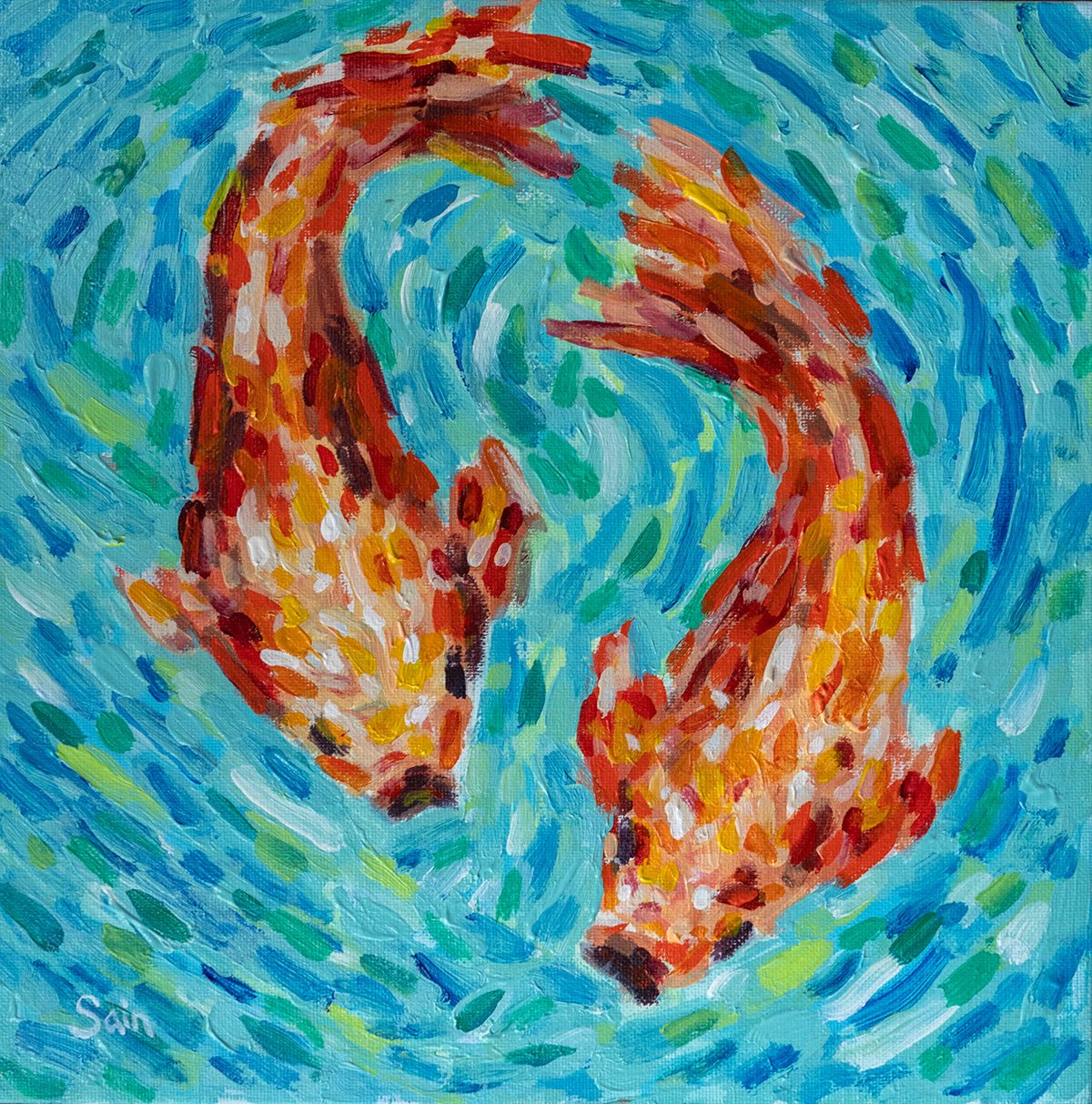 Tales of Two Fish by Adam Sain - Trellis & Vine Adam Sain Artwork