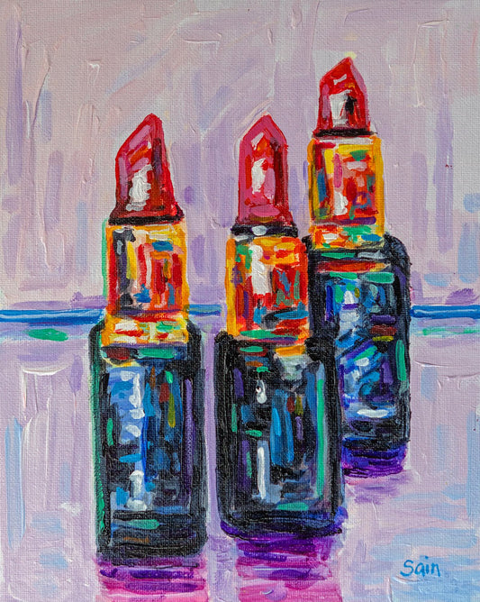 The Art of Lipstick by Adam Sain - Trellis & Vine Adam Sain Impressionist Artwork