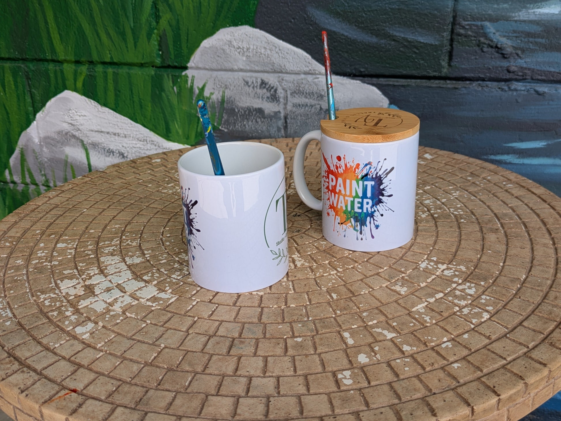 T&V Paint Water Mugs - Trellis & Vine Merch