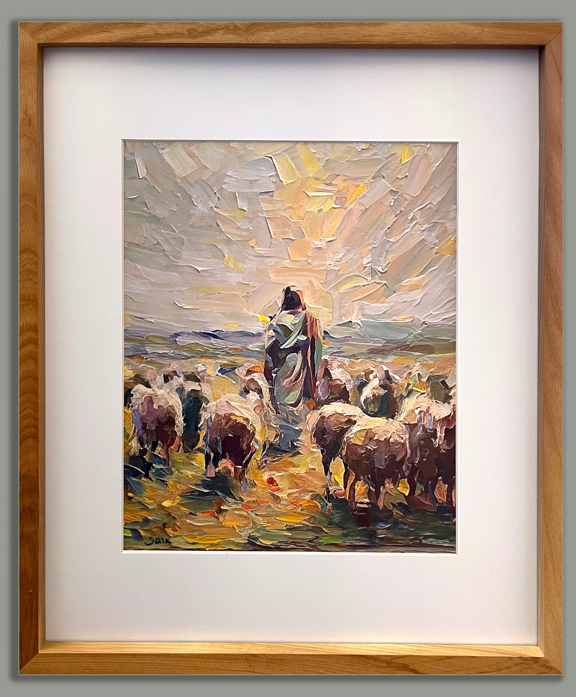 Walk with the Shepherd - Adam Sain - Trellis & Vine Adam Sain Art Print